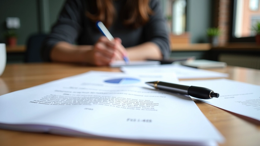 Bankpasjes en spaarrekening papieren op een bureau, contrastvolle kleuren, scherp in beeld